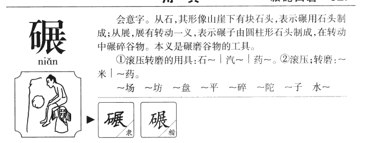 碾字字源
