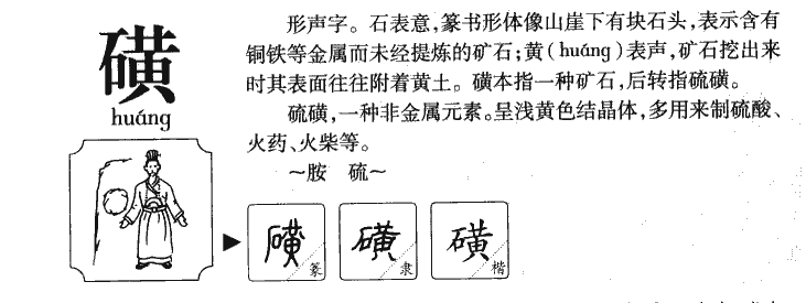 磺字字源