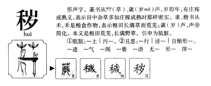 秽字字源