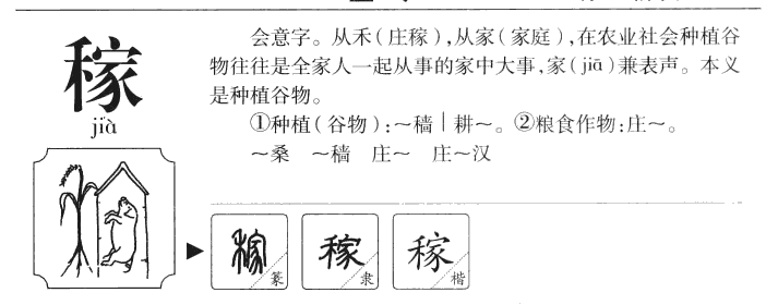 稼字字源