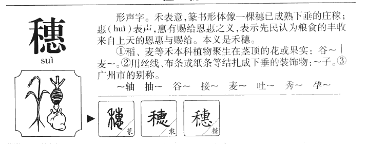 穗字字源