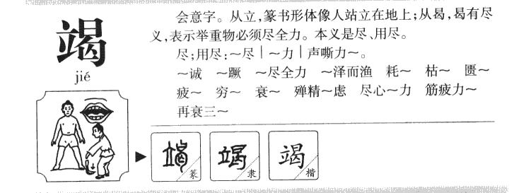 竭字字源