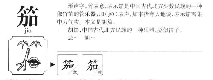 笳字字源