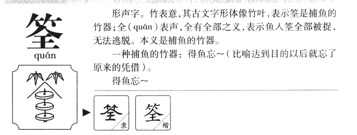 筌字字源