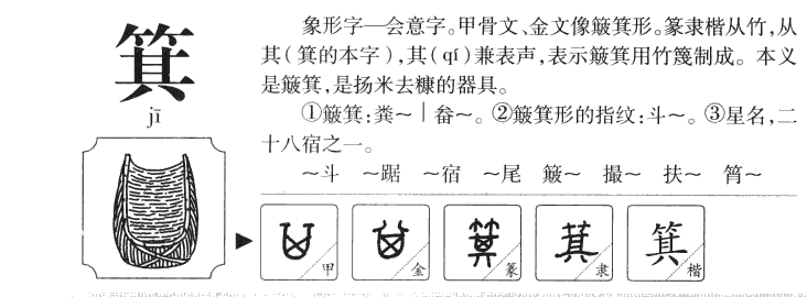 箕字字源