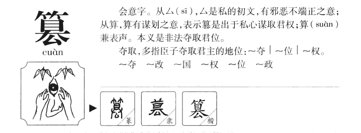 篡字字源