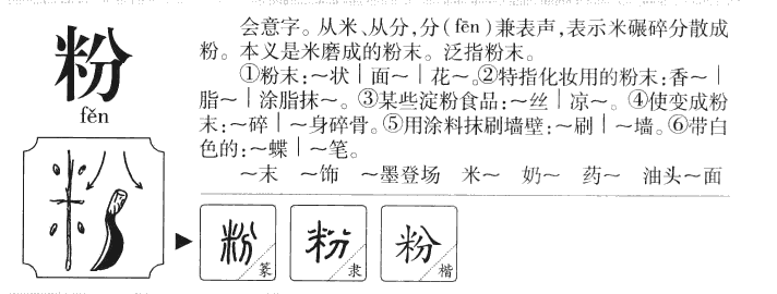 粉字字源
