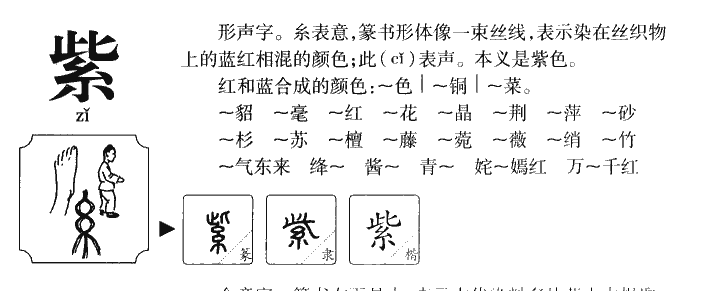 紫字字源