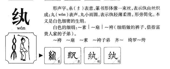 纨字字源