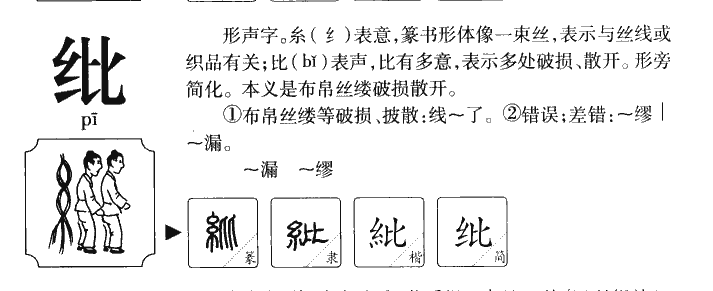 纰字字源