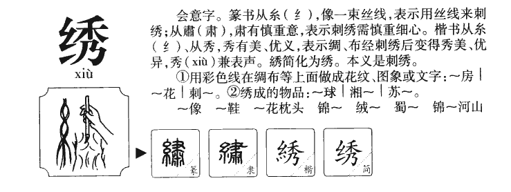 绣字字源