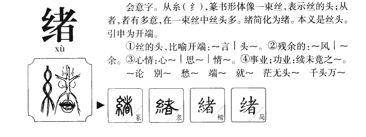 绪字字源