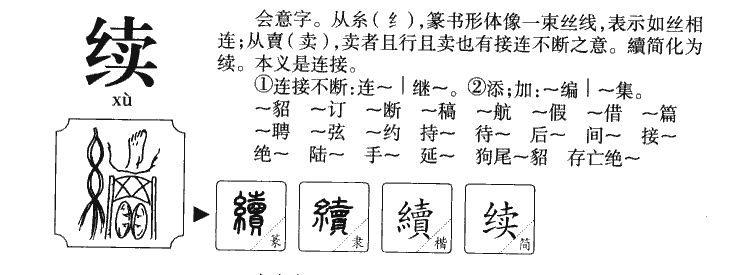续字字源