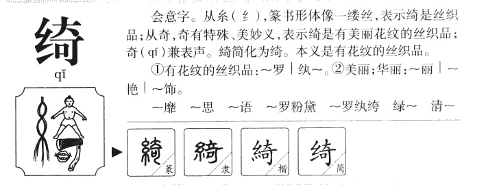 绮字字源
