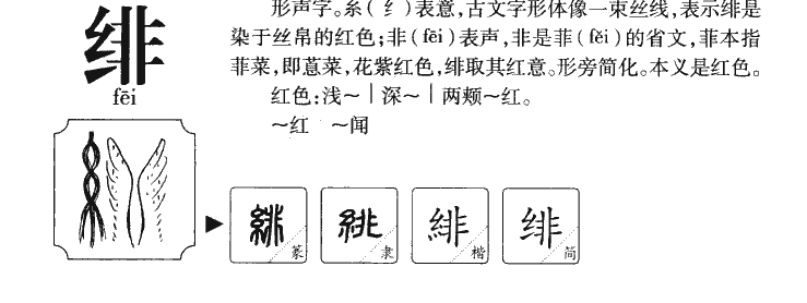 绯字字源