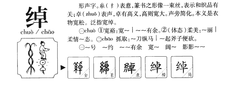 绰字字源