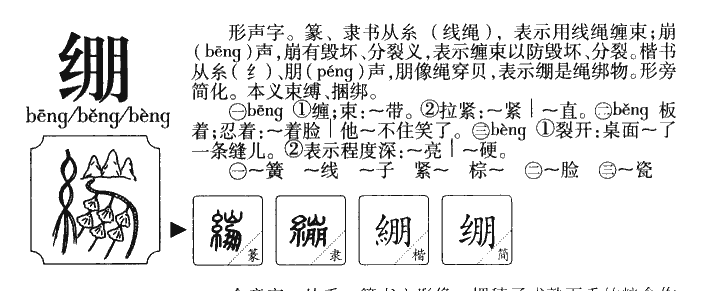 绷字字源