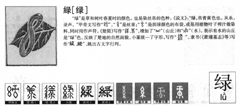 绿字字源