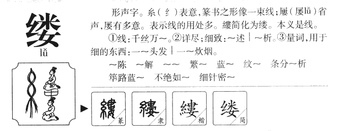缕字字源
