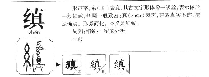 缜字字源