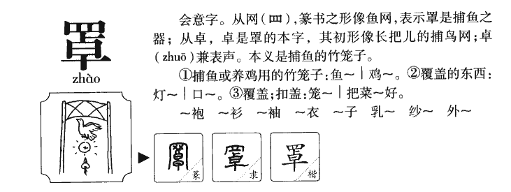 罩字字源