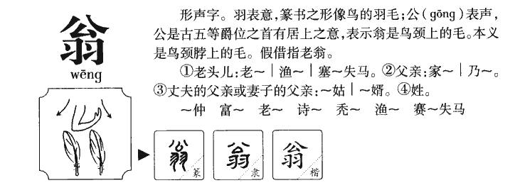 翁字字源