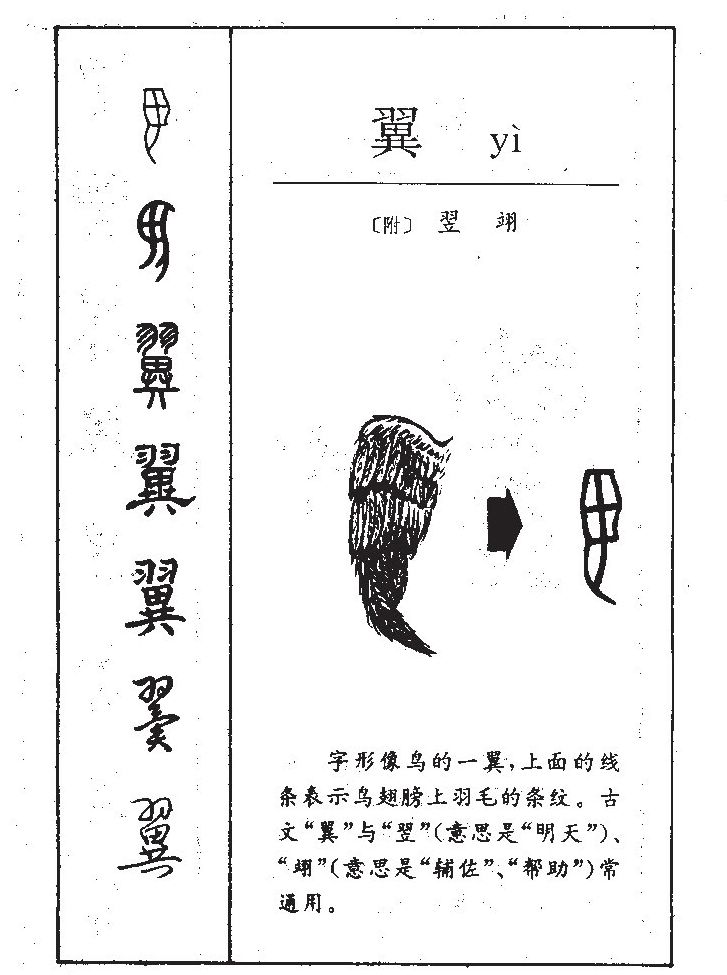 翼字字源