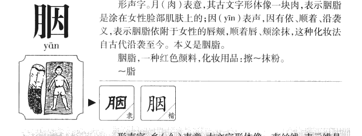 胭字字源