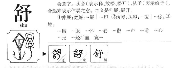 舒字字源