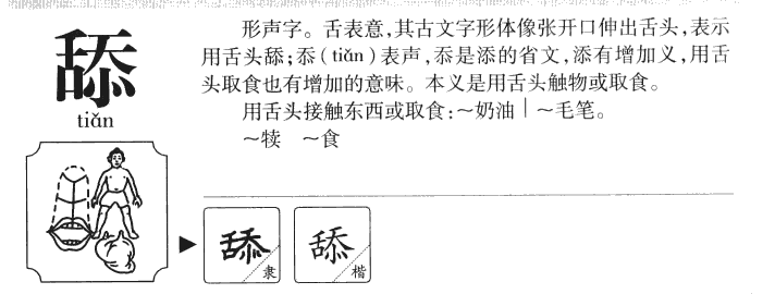 舔字字源