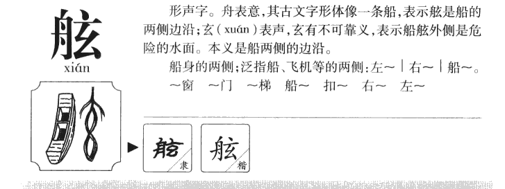 舷字字源