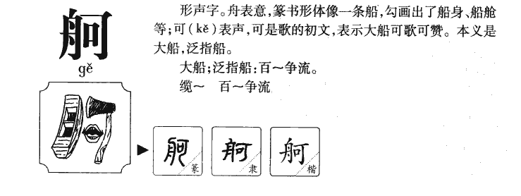 舸字字源