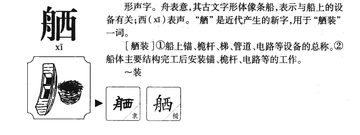 舾字字源