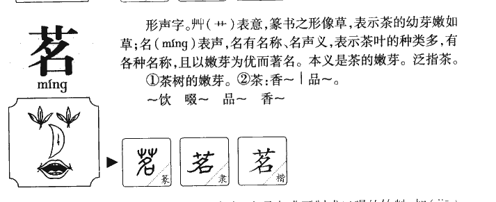 茗字字源