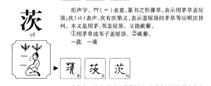 茨字字源
