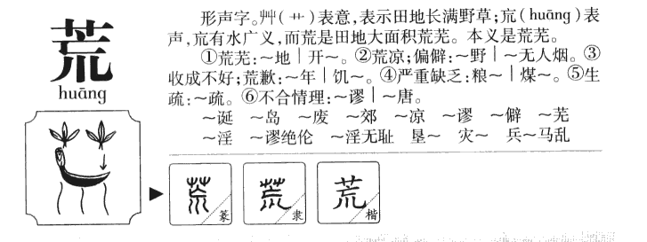 荒字字源