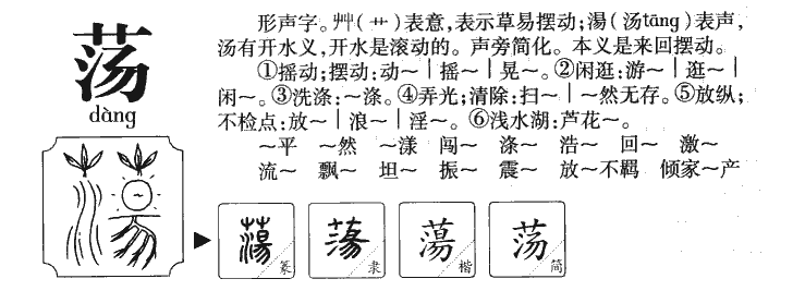 荡字字源