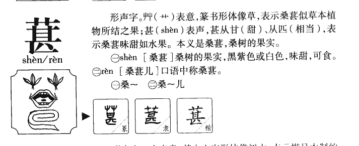 葚字字源