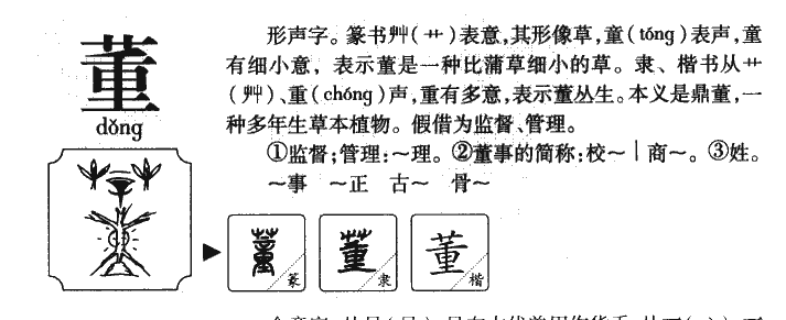 董字字源