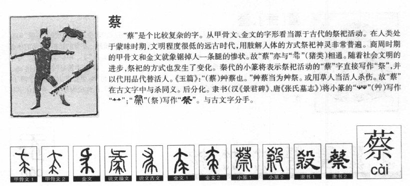 蔡字字源
