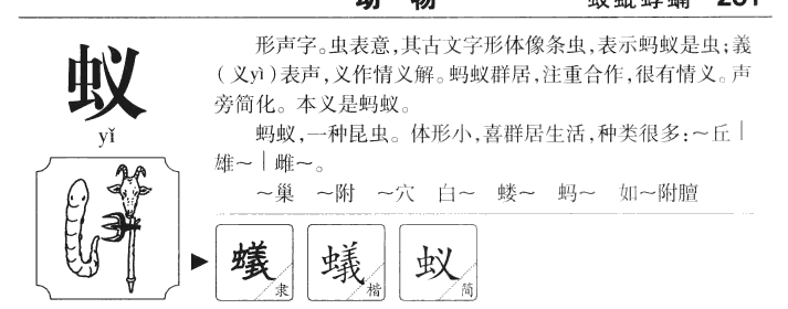 蚁字字源