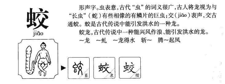 蛟字字源