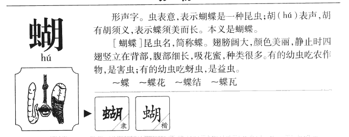 蝴字字源