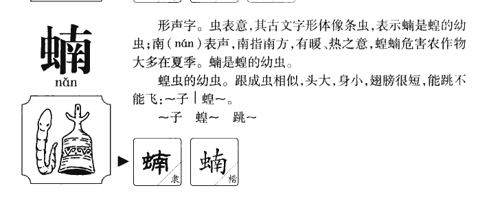 蝻字字源