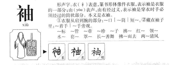 袖字字源