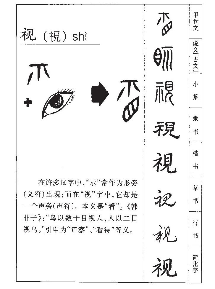 视字字源