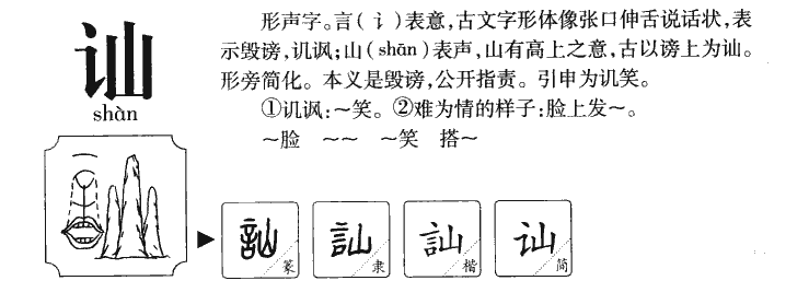 讪字字源