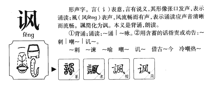 讽字字源