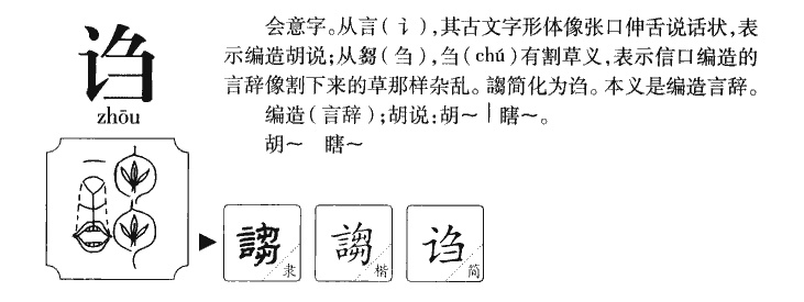 诌字字源