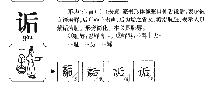 诟字字源